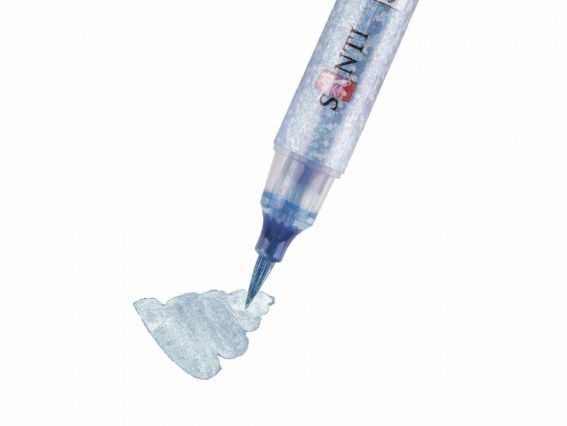 Акварельный Маркер Glitter Brush, кисть, 05, нежно-голубой металлик SANTI 390754
