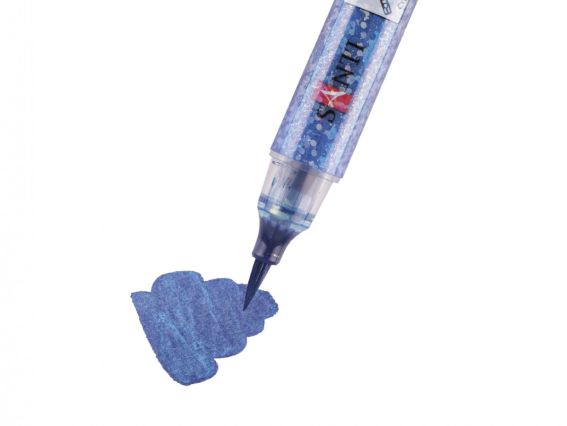 Акварельний Маркер Glitter Brush, пензель, 06, кобальт металік SANTI 390755