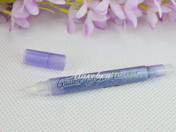 Маркер акварельний SANTI 390757 Glitter Brush, пензель, №08, ліловий Маркер акварельний SANTI 390757 Glitter Brush, пензель, №08, ліловий