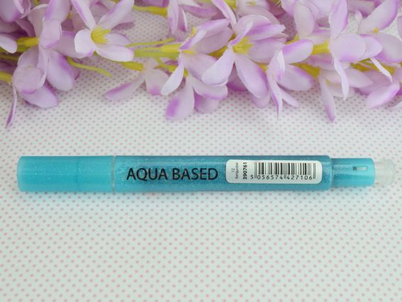 Акварельный Маркер Glitter Brush, кисть, 12, бирюзовый металлик SANTI 390761