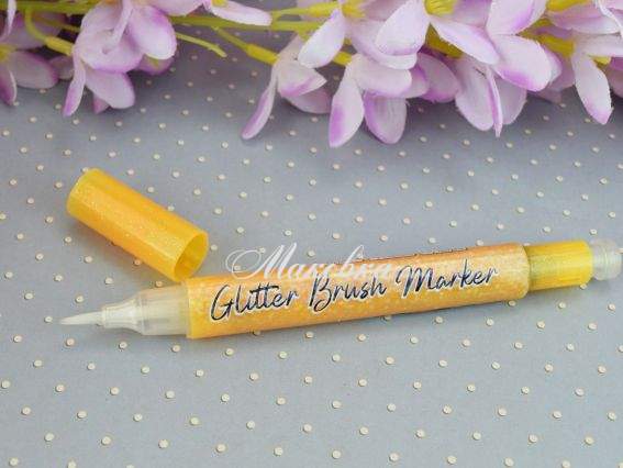 Маркер акварельний SANTI 390762 Glitter Brush, пензель, №13, золотий Маркер акварельний SANTI 390762 Glitter Brush, пензель, №13, золотий