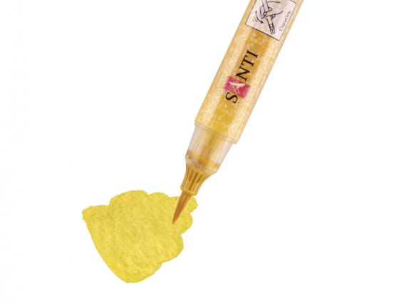 Акварельний Маркер Glitter Brush, пензель, 13, золотий металік SANTI 390762