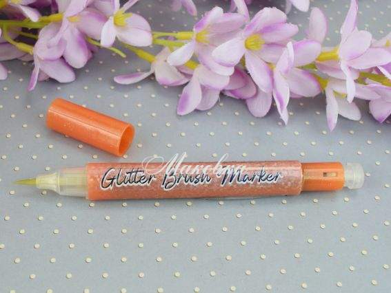 Маркер акварельний SANTI 390763 Glitter Brush, пензель, №14, бронзовий