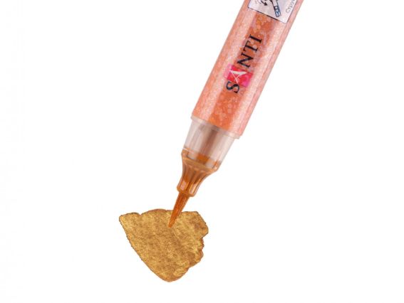 Акварельний Маркер Glitter Brush, пензель, 14, бронзовий металік SANTI 390763