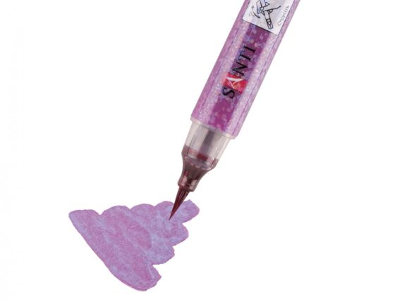 Акварельний Маркер Glitter Brush, пензель, 16, рожева орхідея металік SANTI 390765