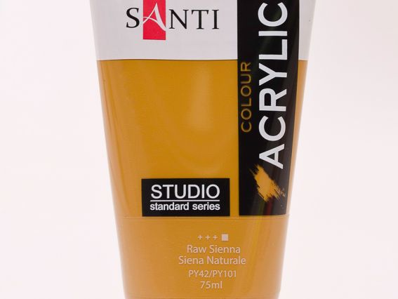 Краска акриловая Santi Studio, 75мл, Сиена натуральная Краска акриловая Santi Studio, 75мл, Сиена натуральная