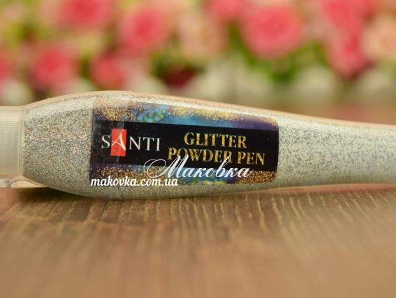 Гліттер у ручці , 411739, срібло, Santi