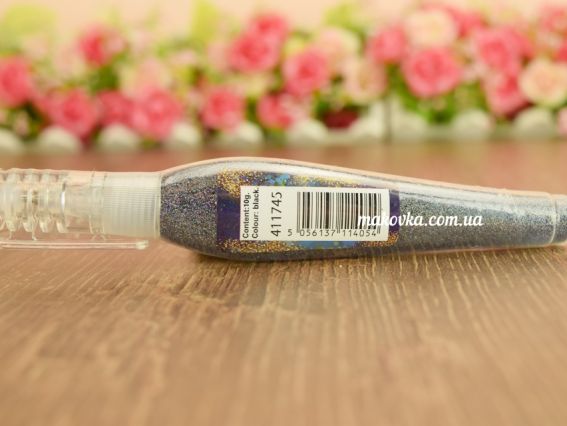 Santi 411745, Ручка с сухим рассыпным глиттером черного цвета, 10г  