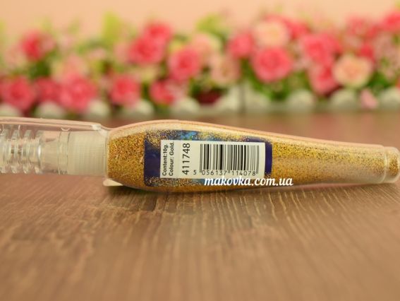 Santi 411748 Ручка с сухим рассыпным глиттером золотого цвета, 10г  
