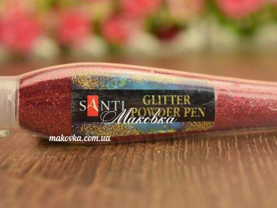 Гліттер в ручці, 411750, червоний, 10г Santi