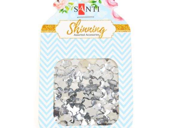 Набор страз Звезды белое серебро Santi 741515 Набор страз Звезды белое серебро Santi 741515