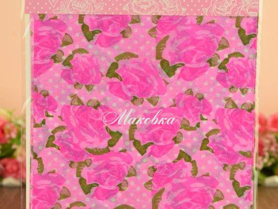 Бумага для декупажа Country garden (малиновые розы), 2 листа 40*60 см Santi 952517 Бумага для декупажа Country garden (малиновые розы), 2 листа 40*60 см Santi 952517