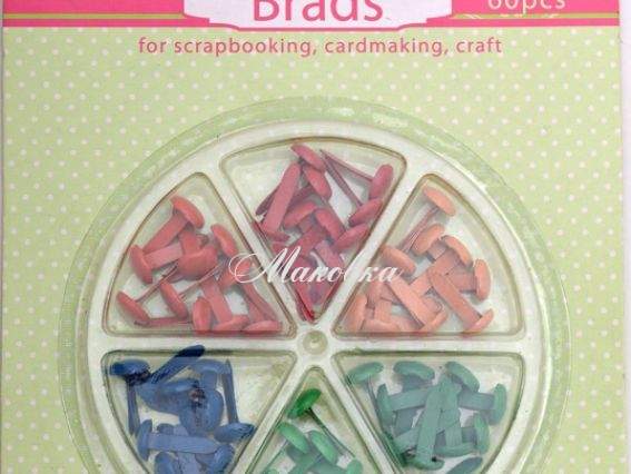 Набор брадсов Металические гвоздики, 60 шт, Santi 952551 Набор брадсов Металические гвоздики, 60 шт, Santi 952551