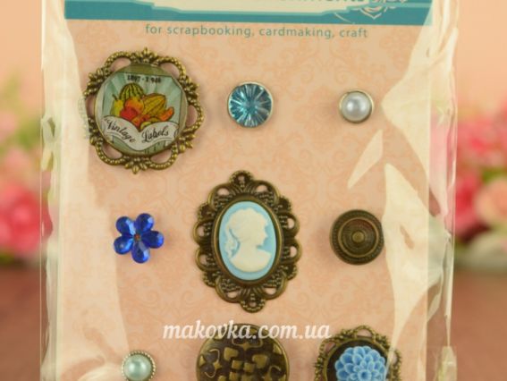 Брадси, набір Блакитні камеї, 9 шт Santi 952587