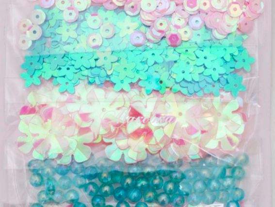 Набор декоративных элементов для скрапбукинга, РОЗОВО-ГОЛУБОЙ, Santi  951986 Набор декоративных элементов для скрапбукинга, РОЗОВО-ГОЛУБОЙ, Santi  951986