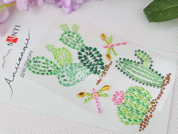 Аплікація зі страз самоклеючих SANTI Trendy Cactus 742536 Аплікація зі страз самоклеючих SANTI Trendy Cactus 742536