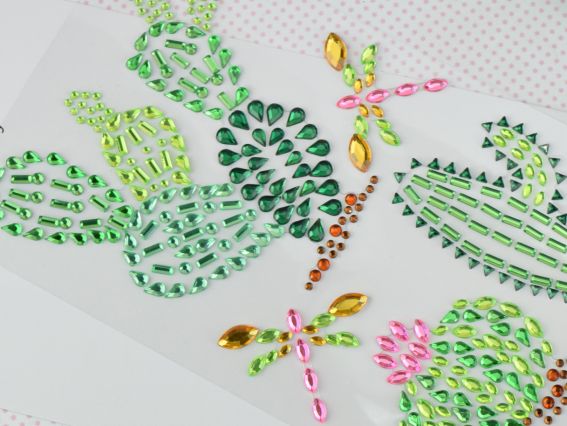 Аплікація зі самоклеючих страз SANTI Trendy Cactus, 9.5*15 см. 742536