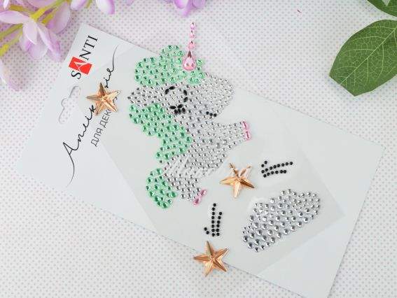 Аппликация из страз самоклеящихся SANTI Unicorn, 742537