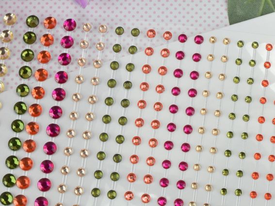 Набір камінці багатогранні самоклеючі SANTI Блискуче асорті, 3-5 мм, 742966