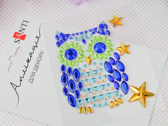 Аплікація зі страз самоклеючих SANTI Owl 742989 Аплікація зі страз самоклеючих SANTI Owl 742989