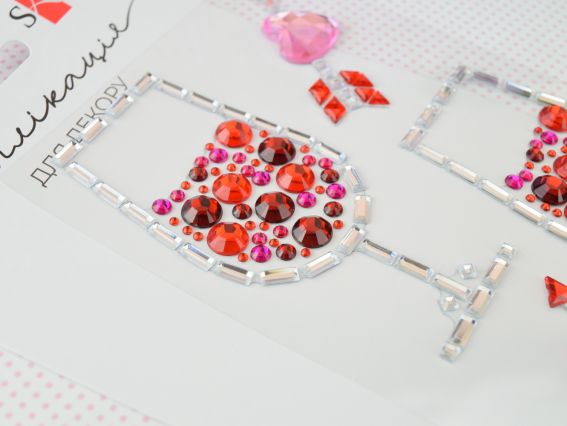 Аплікація зі самоклеючих страз SANTI Romantic 9,5х8 см 742990