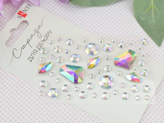 Самоклеючі стрази та перлини SANTI MIX хамелеон, 742993