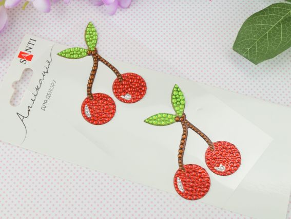 Аппликация из страз самоклеящихся SANTI Вишни 743023