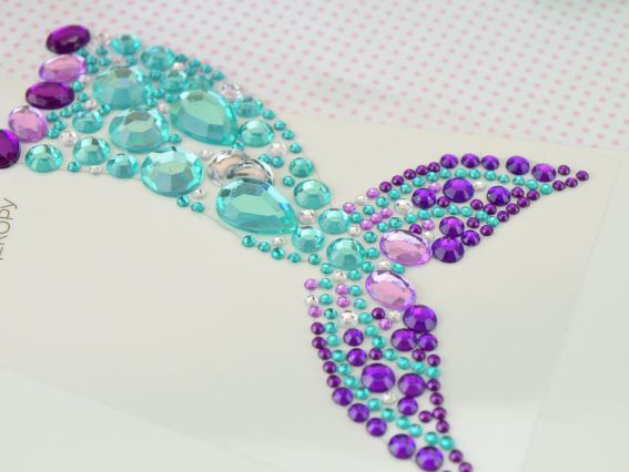 Аплікація зі самоклеючих страз SANTI Русалонька 7х9 см 743024