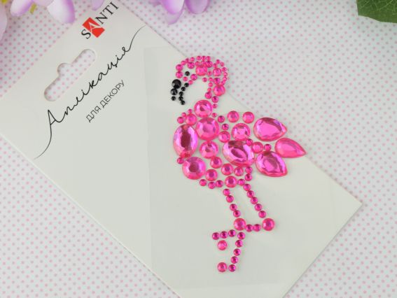 Аппликация из страз самоклеящихся SANTI Фламинго 743026