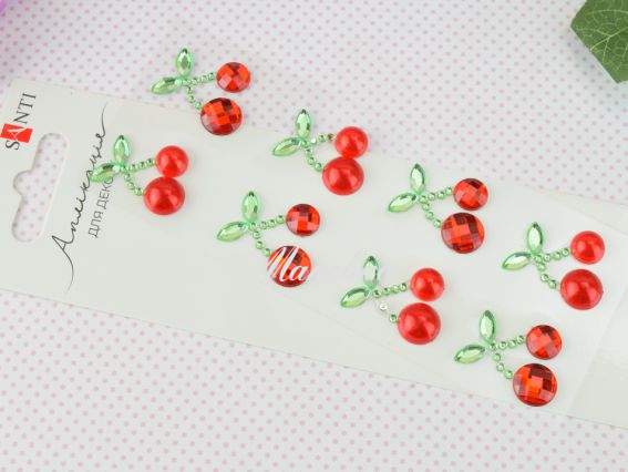 Аплікація зі страз самоклеючих SANTI Вишеньки 743035 Аплікація зі страз самоклеючих SANTI Вишеньки 743035