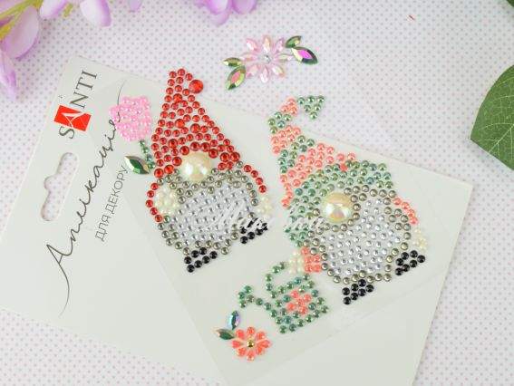 Аплікація зі страз самоклеючих SANTI Гноми 743036 Аплікація зі страз самоклеючих SANTI Гноми 743036