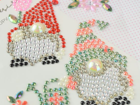 Аплікація зі самоклеючих страз SANTI Гноми 10х12 см 743036