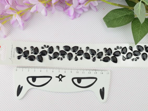 Аплікація зі самоклеючих страз SANTI Stones 4х25 см 743038