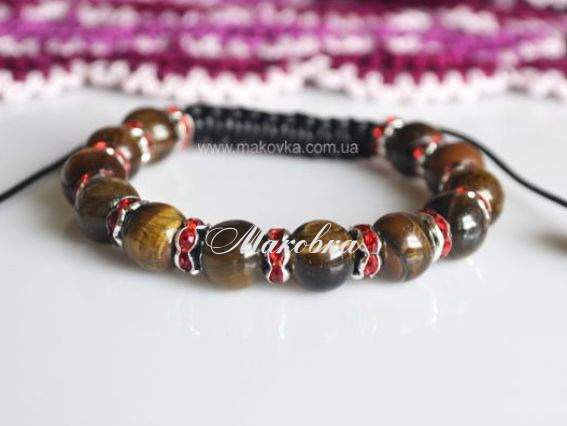 Браслет Шамбала Тигровый глаз Браслет Шамбала Тигровый глаз