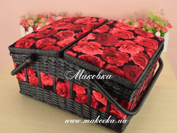 Шкатулка-корзинка РТО 3801-RT-64, Красные розочки Шкатулка-корзинка РТО 3801-RT-64, Красные розочки
