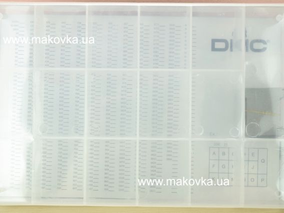 Коробка-органайзер пластикова для зберігання бобін з муліне, в комплекті з 50-ю картонних бобін для муліне, DMC 6118/6