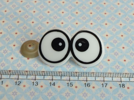 Очі мультяшні для іграшок, чорні, гвинт, 40*23мм, суміщені 40*23, 11-006-40*23