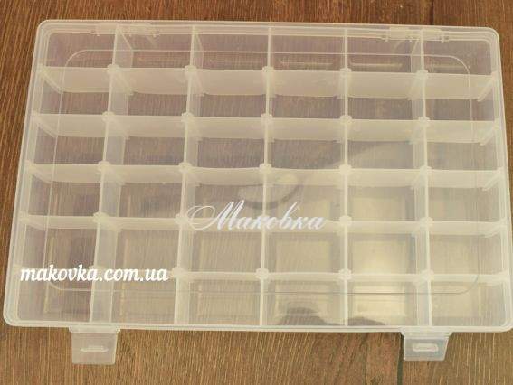 Коробка-органайзер для мелочей, размер 27,5х17,8х4,3 см , на 36 ячеек 