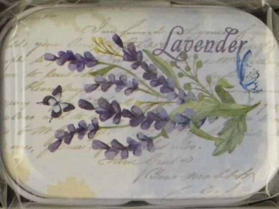 Коробочка жестяная с рисунком Лаванда, прямоугольная , 5,5х3,5 см, 1 шт, рисунок на выбор №13