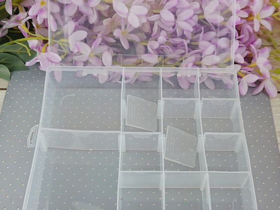 ORG-006 Коробка для бісеру та дрібниць, органайзер на 15 осередків