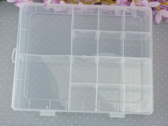 ORG-006 Коробка для бісеру та дрібниць, органайзер на 15 осередків