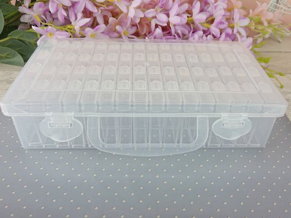ORG-008 Коробка для бісеру та дрібниць, органайзер 64 окремі коробочки