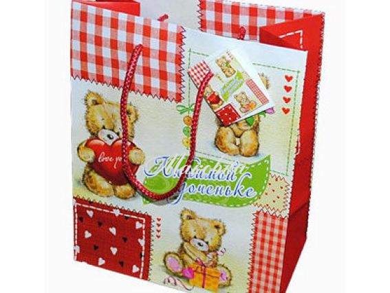 Пакет подарочный Любимой доченьке, 32х26х10 см Пакет подарочный Любимой доченьке, 32х26х10 см