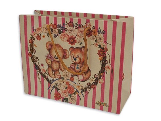 Пакет подарочный Медвежата (290788) 20х26х10 см Пакет подарочный Медвежата (290788) 20х26х10 см