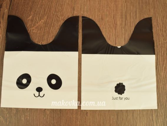 Пакет подарочный ПЭ Панда , размер 15х18 см 1 шт