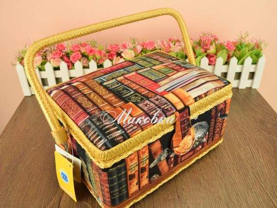 Шкатулка для рукоделия РТО 3877-RT-15, Книжная полочка кот, прямоугольная Шкатулка для рукоделия РТО 3877-RT-15, Книжная полочка кот, прямоугольная