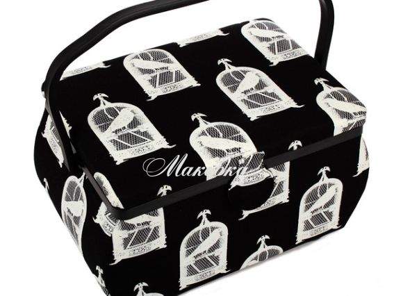 Шкатулка для рукоделия  РТО 3113-RT-49, Птицы в клетке Шкатулка для рукоделия  РТО 3113-RT-49, Птицы в клетке