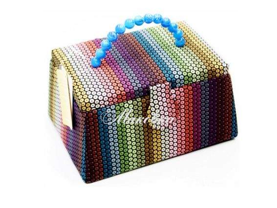 Шкатулка для рукоделия  РТО  3157-RT-54, радужные линии Шкатулка для рукоделия  РТО  3157-RT-54, радужные линии