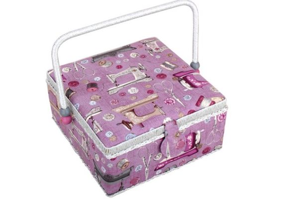 Шкатулка для рукоделия РТО 3040-RT-39 Квадратная Швейная коллекция лиловый Шкатулка для рукоделия РТО 3040-RT-39 Квадратная Швейная коллекция лиловый