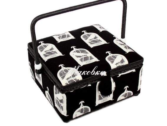 Шкатулка для рукоделия РТО 3116-RT-39, Птицы в клетке, квадратная Шкатулка для рукоделия РТО 3116-RT-39, Птицы в клетке, квадратная